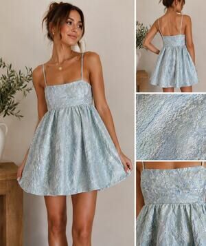 Vintage Y2K Dragon Blue Green Babydoll Mini Dress Corset Empire Waist S